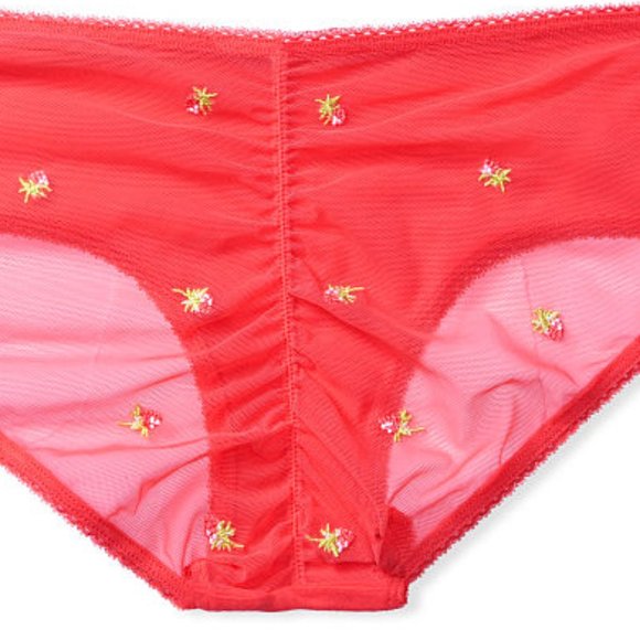 Last Pair! VS XS 🍓Strawberries🍓Embroidered Hiphugger NWT Adorable Strawberries - Picture 11 of 15
